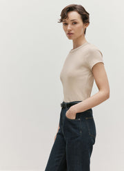 Women's Ribbed T-shirt in Hazelwood