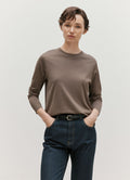 Women's Long Sleeve Everyday T-shirt in Dark Cedar