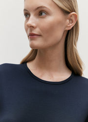 Women's Sea Island Cotton T-shirt in Navy