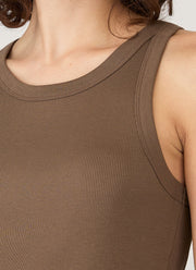 Women's Ribbed Tank Top in Dark Cedar