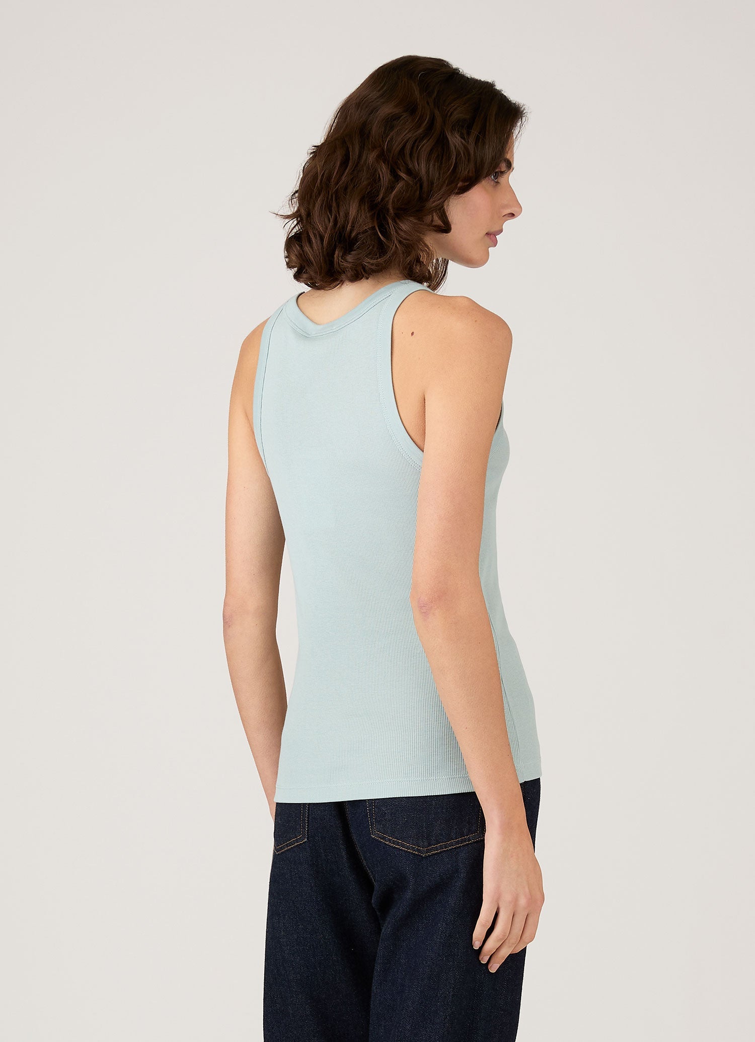Women's Ribbed Tank Top in Peppermint
