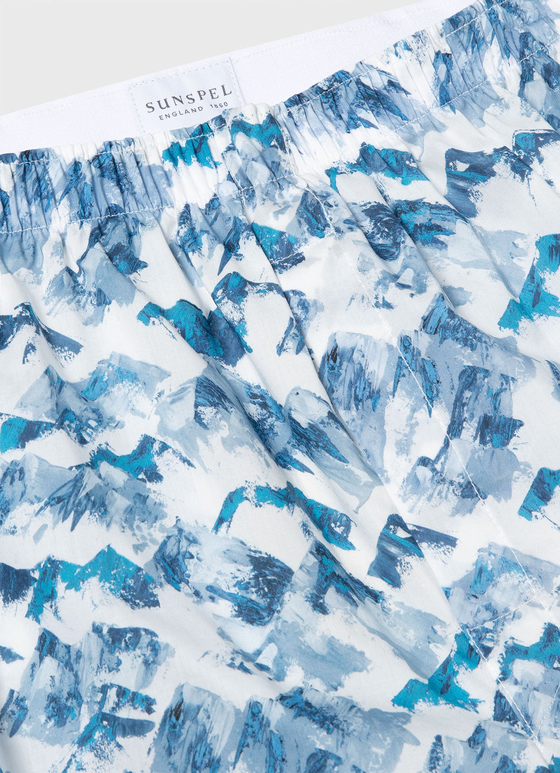 Men's Classic Boxer Shorts in Liberty Fabric Blue Mount Olympus