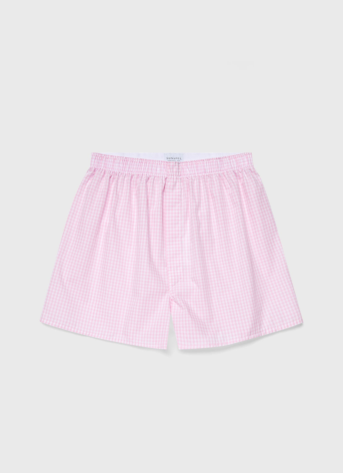 Men's Classic Boxer Shorts in Pink Gingham