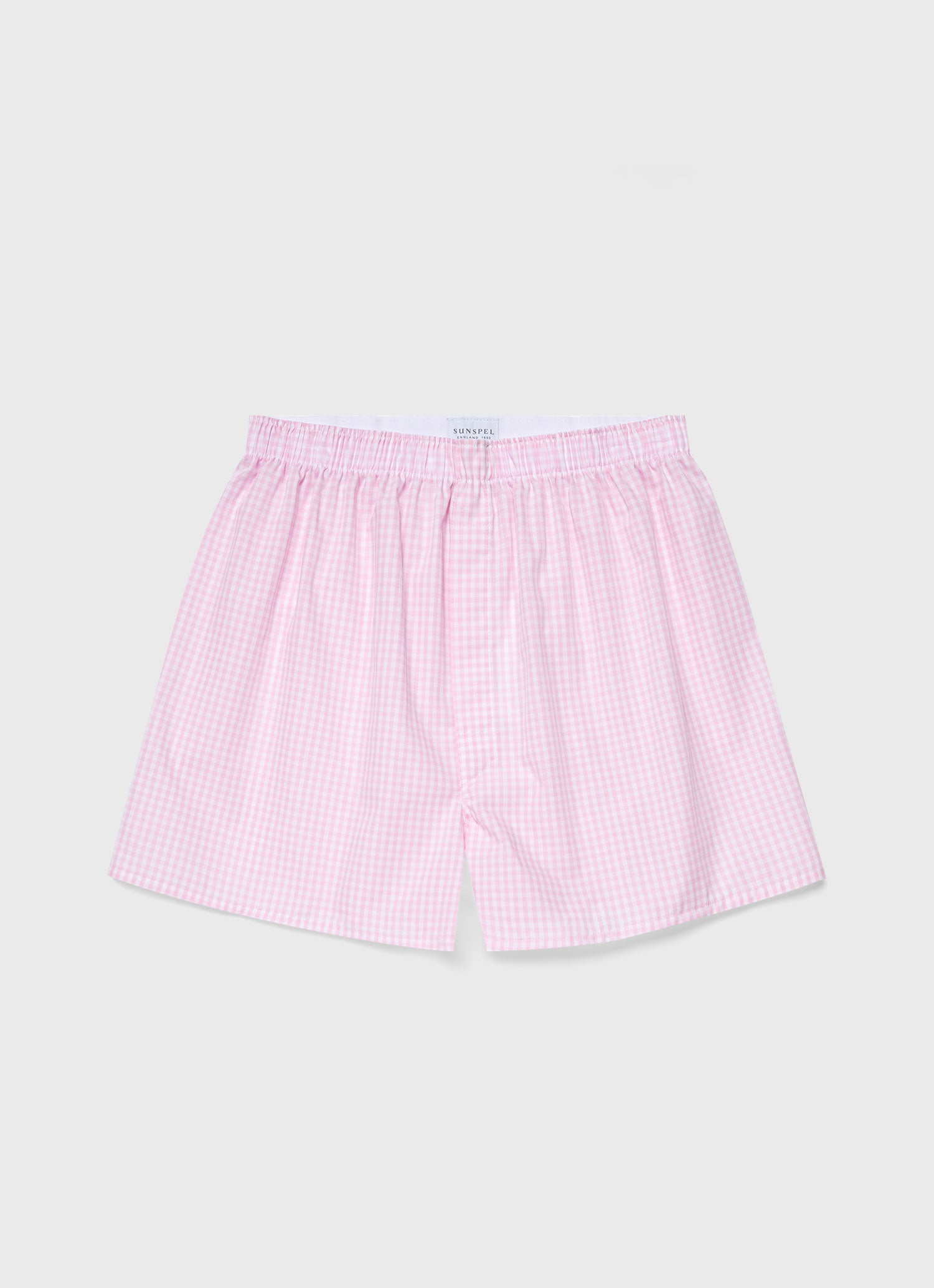 Men's Classic Boxer Shorts in Pink Gingham