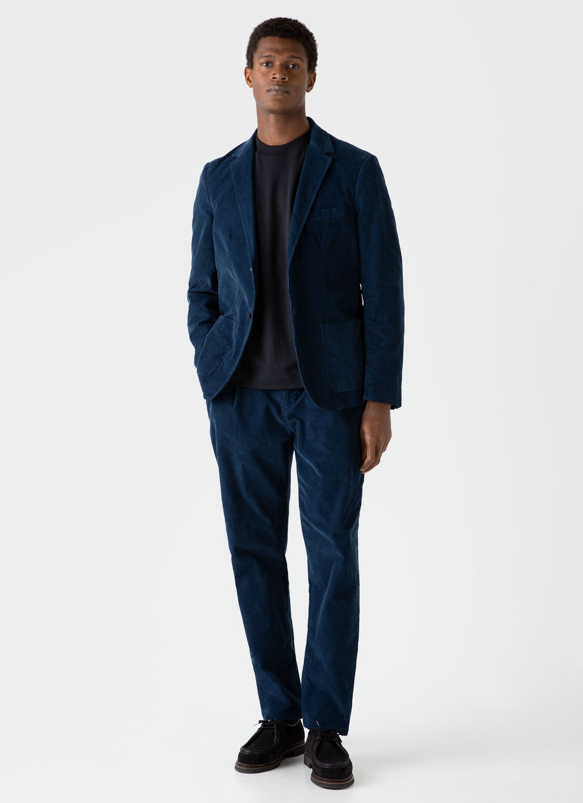 Men's Brushed Cotton T-shirt in Black