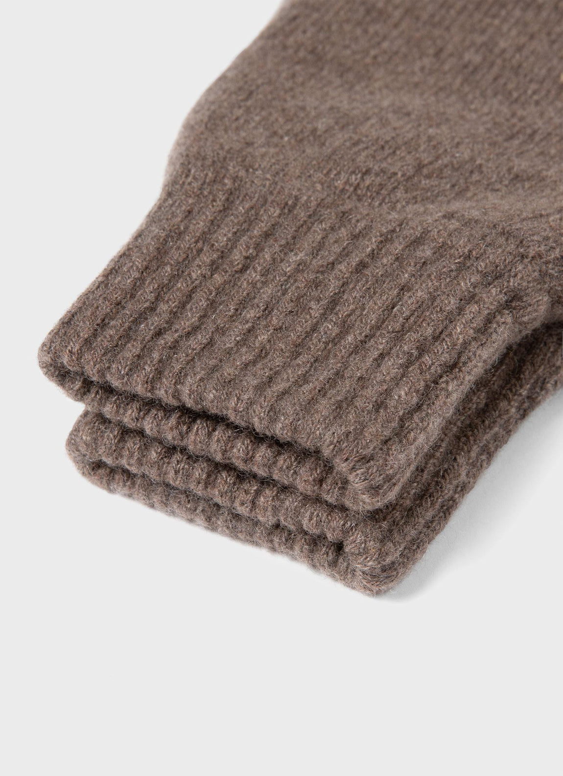 Cashmere Knitted Glove in Umber Brown