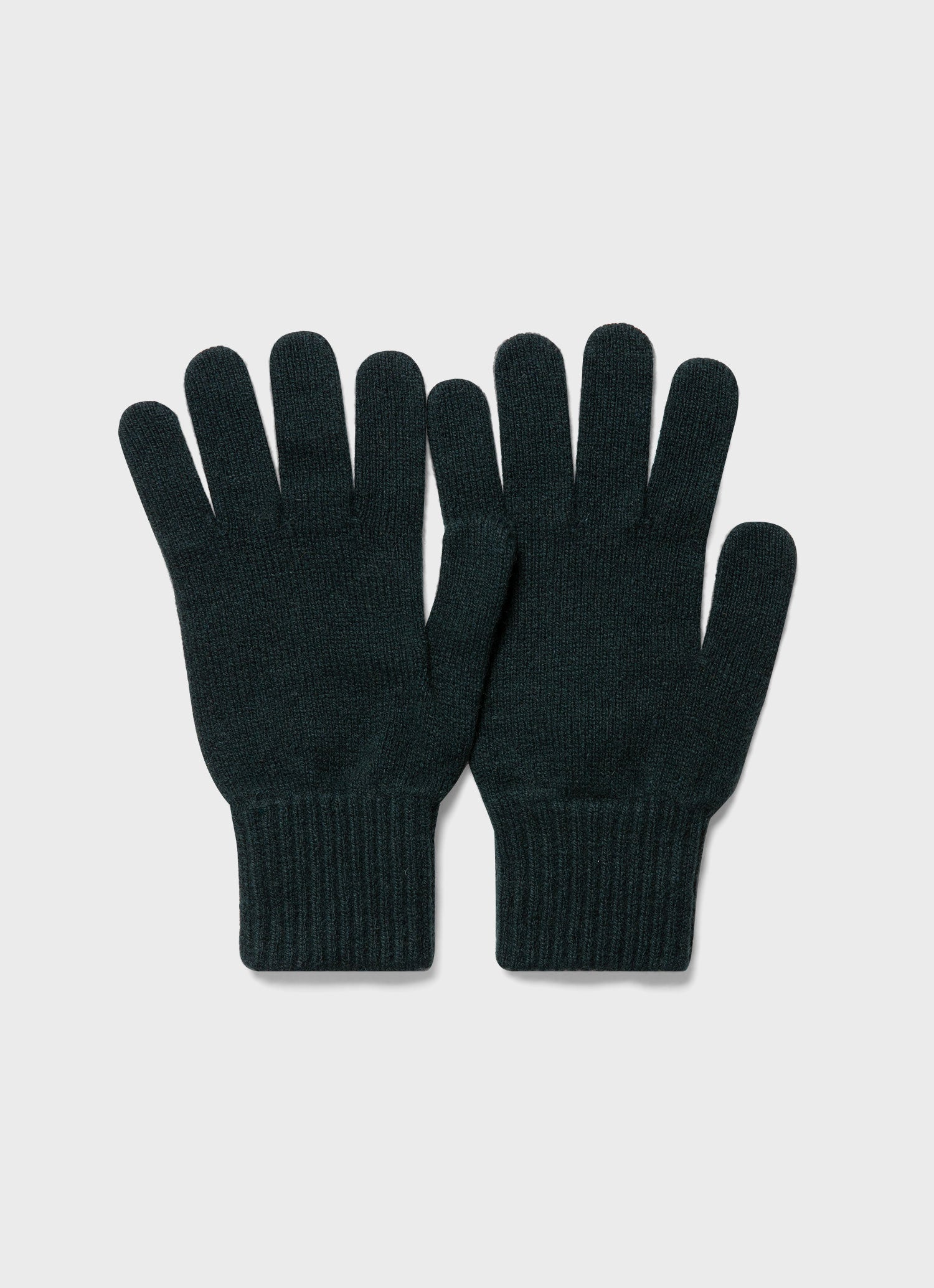 Cashmere Knitted Glove in Dark Green