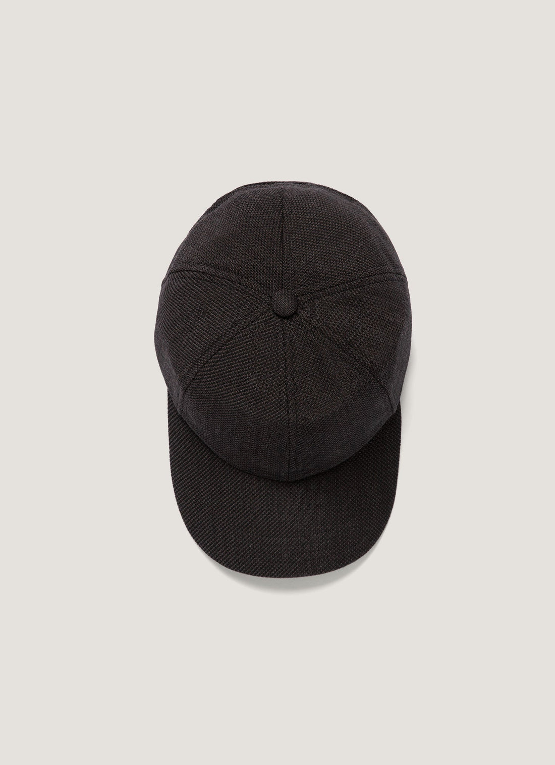 Men's Textured Wool Cap in Truffle