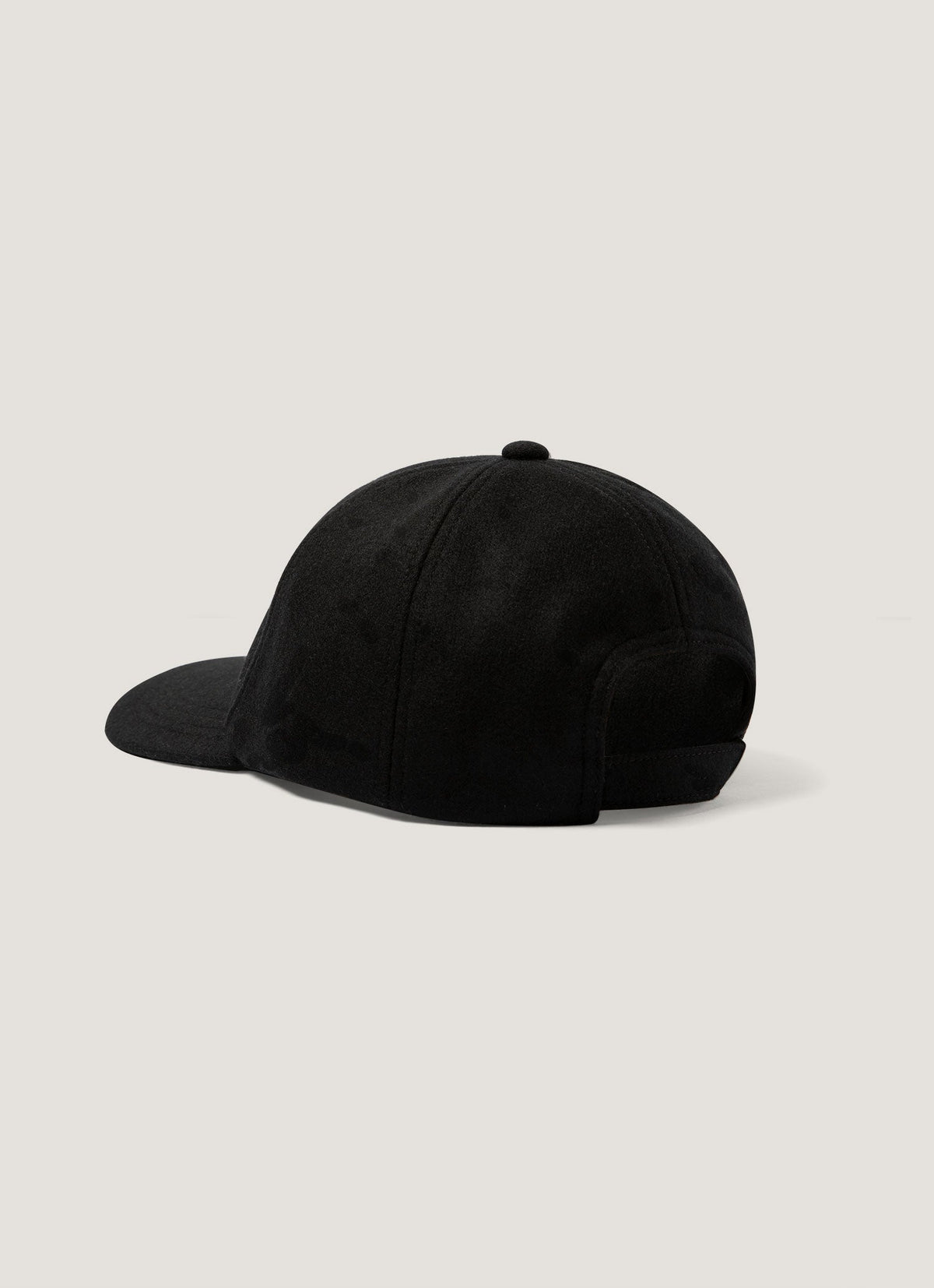 Men's Boiled Wool Cap in Black