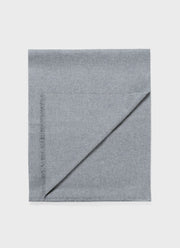 Extra Extra-Fine Merino Scarf in Mid Grey Melange