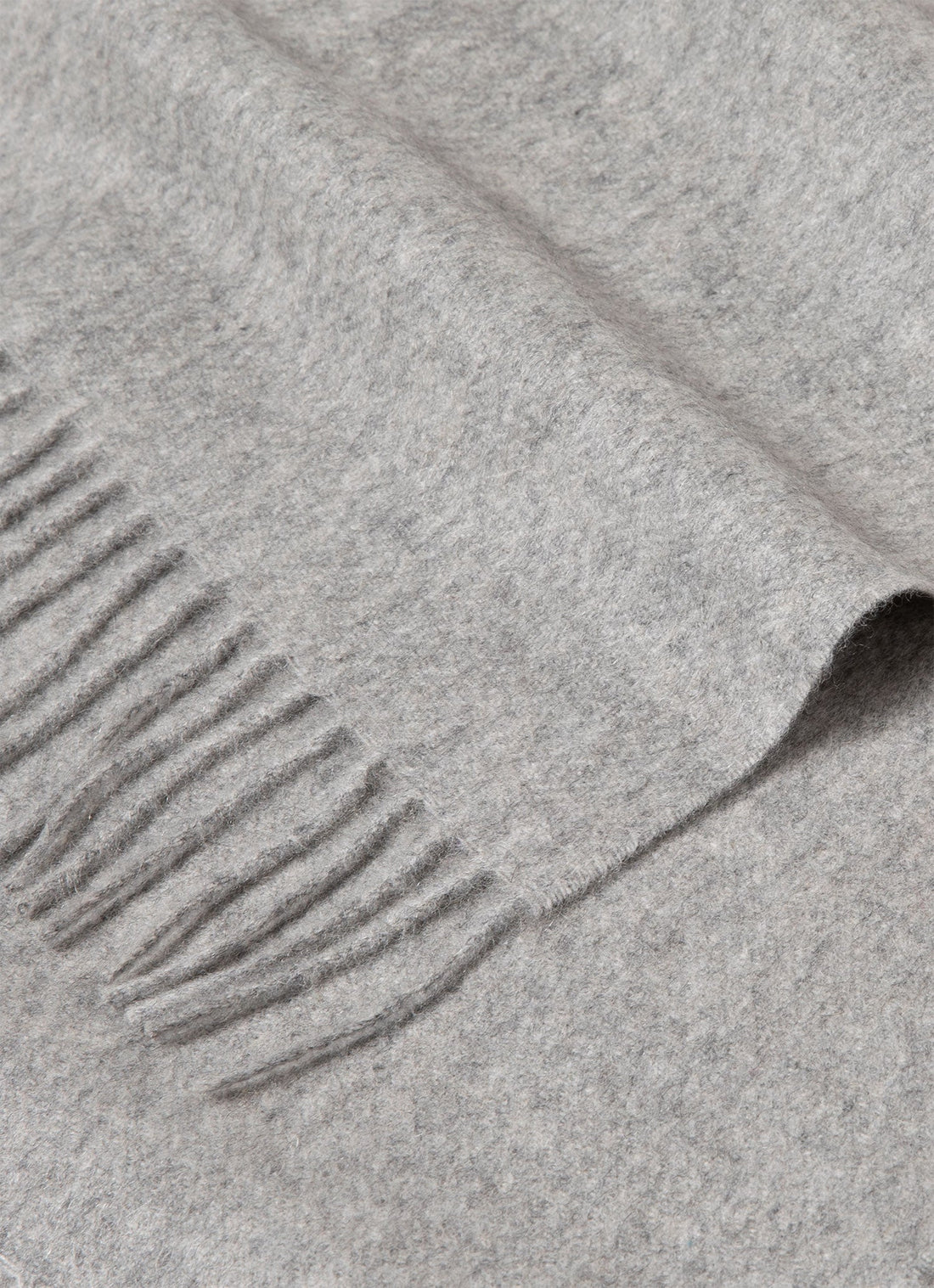 Cashmere Woven Scarf in Grey Melange