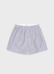 Men's Classic Boxer Shorts in Navy/White Stripe