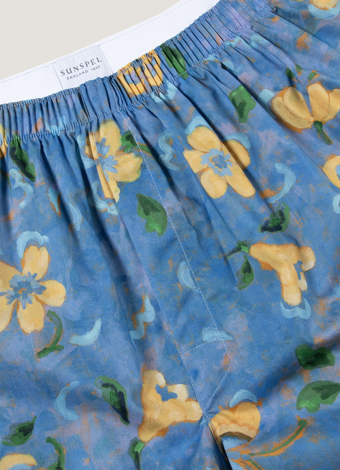 Men's Classic Boxer Short in Liberty Fabric in Blue Tulip
