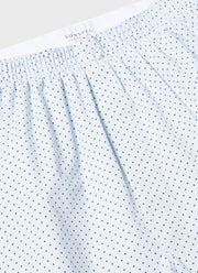Men's Classic Print Boxer Shorts in Pastel Blue Mini Dots
