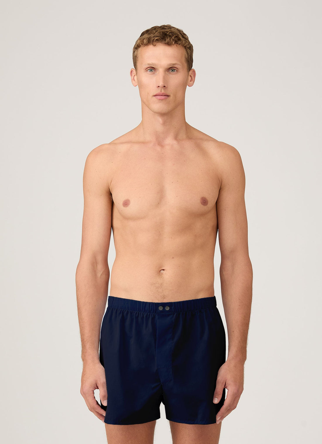Men's Sea Island Cotton Boxer Short in Navy