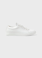 Men's Leather Tennis Shoes in White
