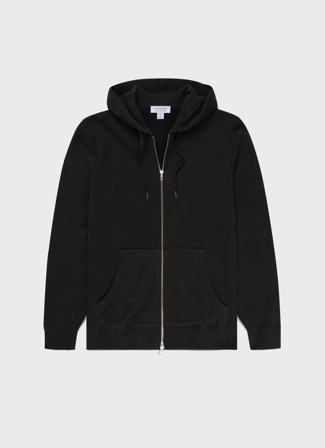 Men's Loopback Zip Hoody in Black