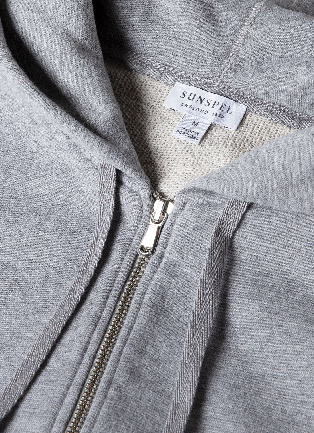 Men's Loopback Zip Hoody in Grey Melange
