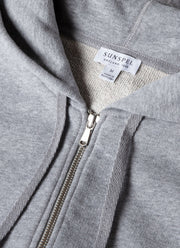 Men's Loopback Zip Hoody in Grey Melange