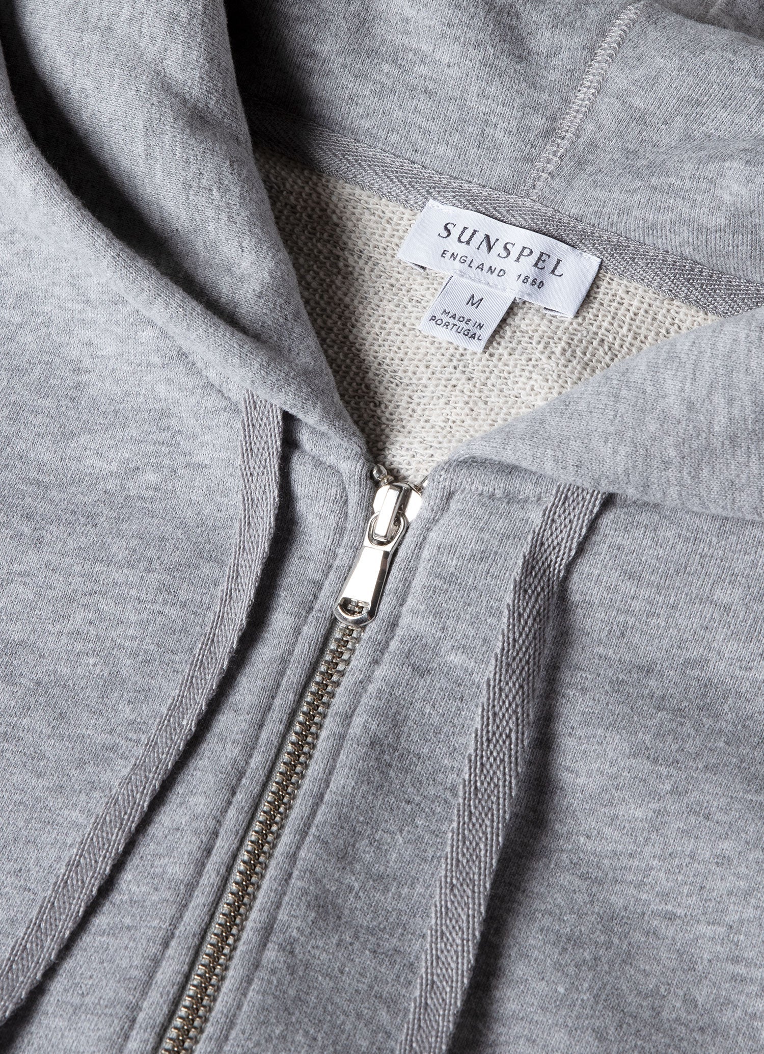 Men's Loopback Zip Hoody in Grey Melange