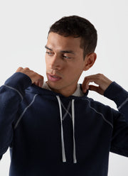 Men's Fleeceback Hoody in Navy Melange