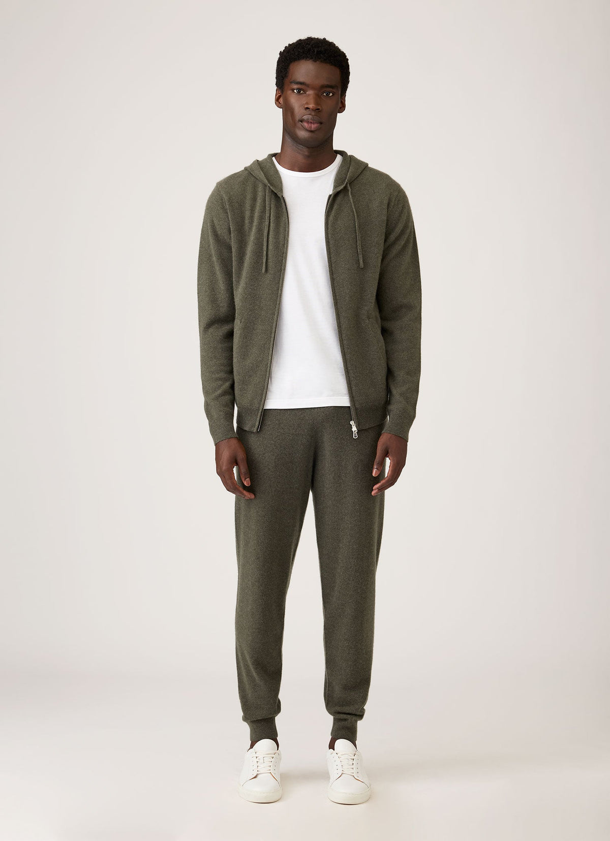 Men's Cashmere Lounge Set in Khaki