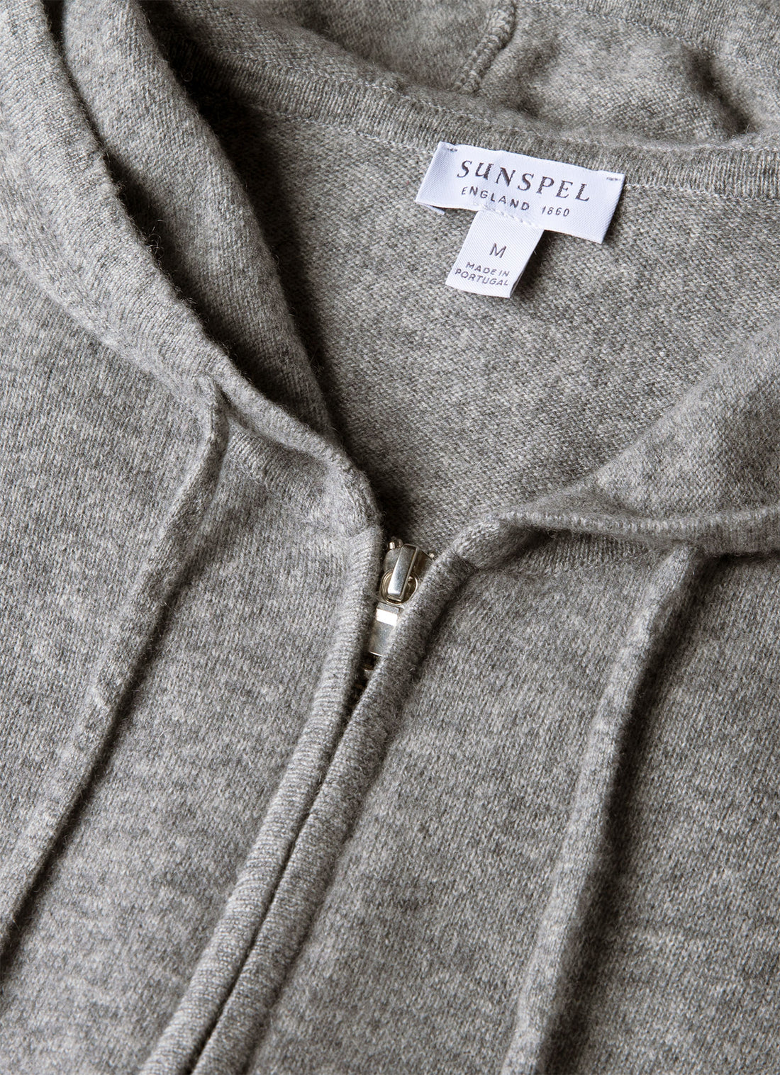 Men's Cashmere Hoodie in Grey Melange