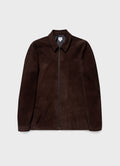 Men's Suede Harrington Jacket in Cocoa