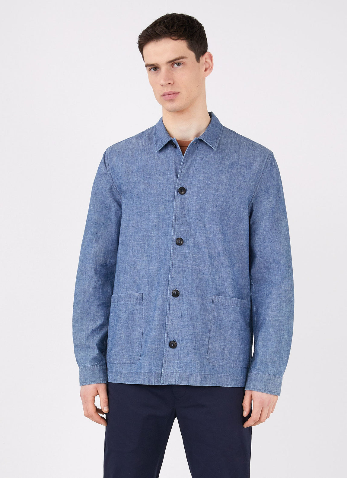 Men's Chambray Twin Pocket Jacket in Chambray
