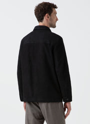 Men's Suede Twin Pocket Jacket in Black