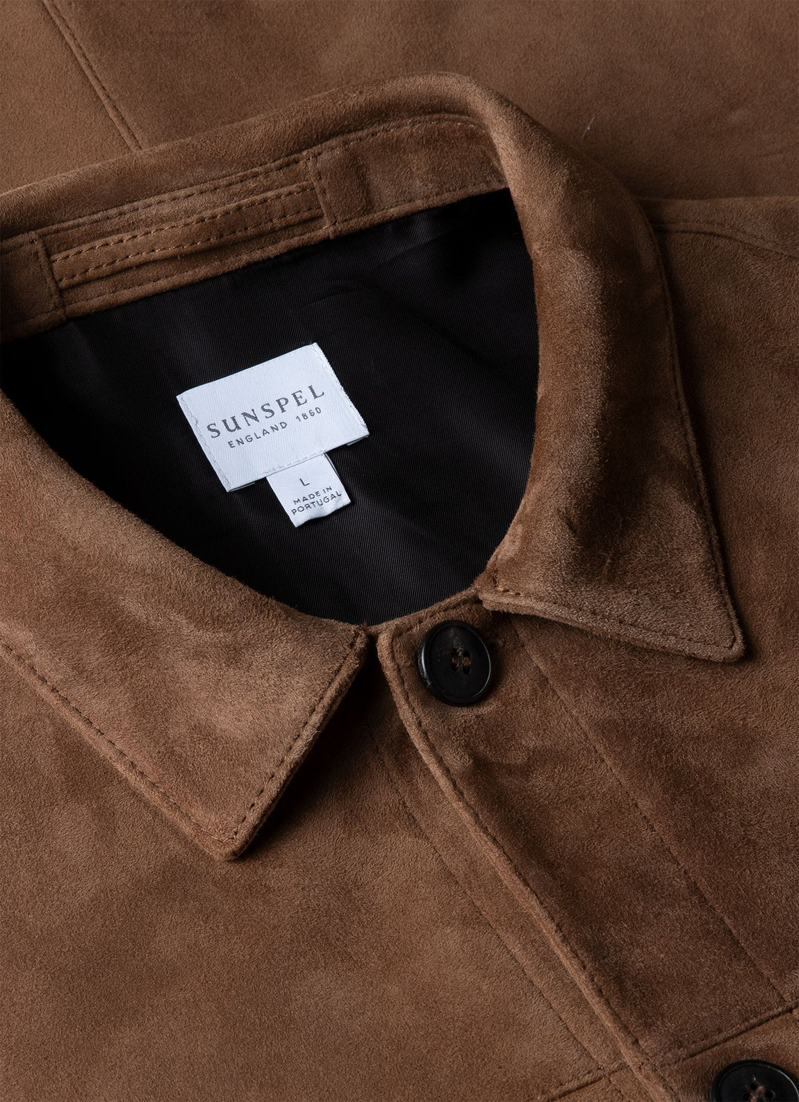 Men's Suede Twin Pocket Jacket in Light Brown