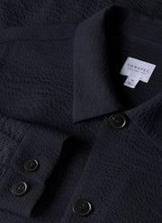 Men's Seersucker Jacket in Navy