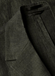 Men's Linen Two-Piece Suit in Forest