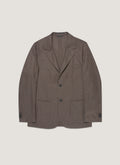 Men's Lightweight Travel Wool Blazer in Light Coffee Melange