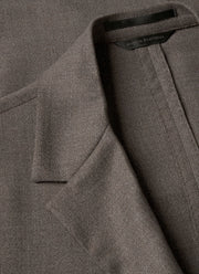 Men's Lightweight Travel Wool Blazer in Light Coffee Melange