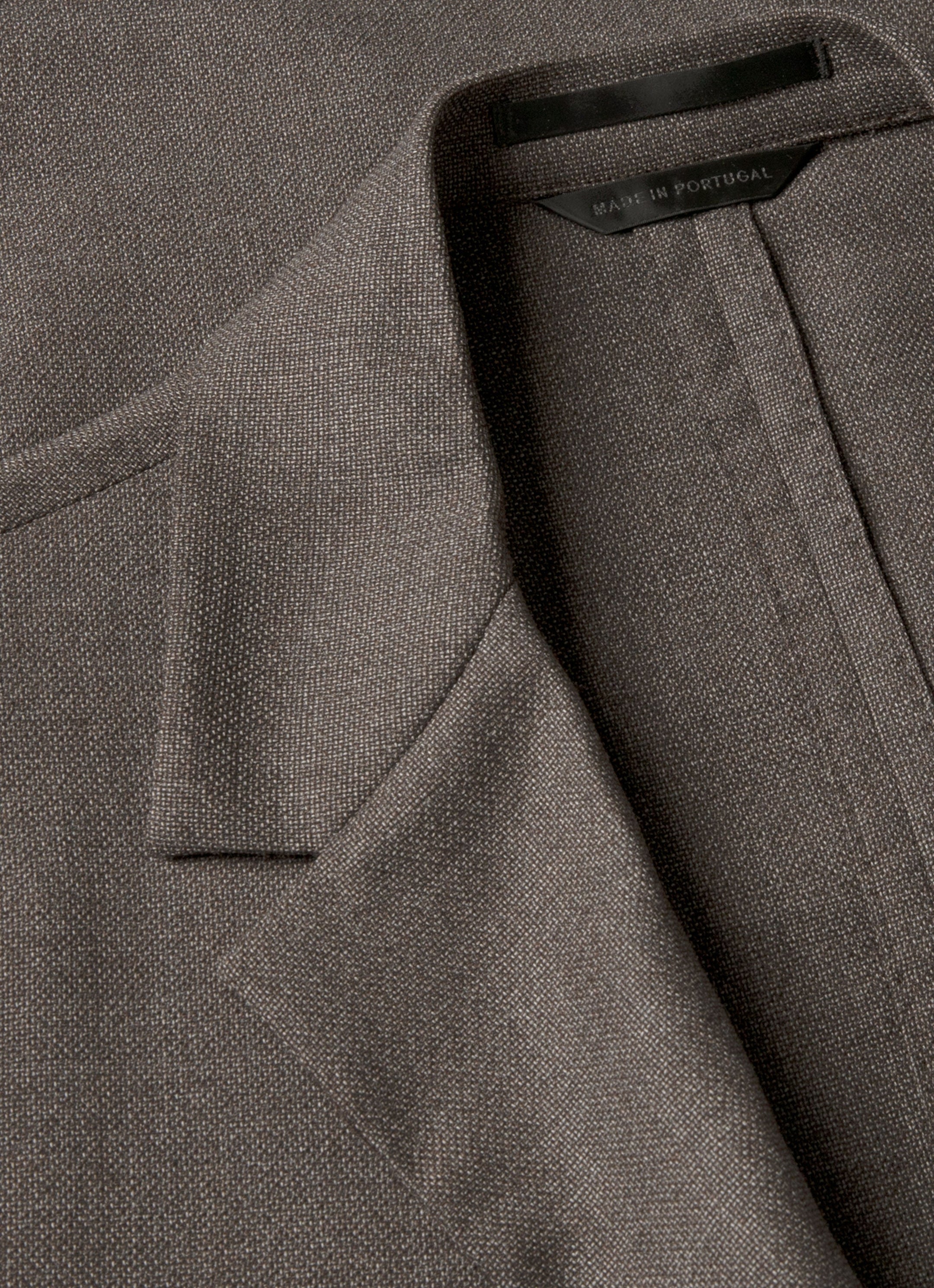 Men's Lightweight Travel Wool Blazer in Light Coffee Melange