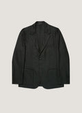 Men's Lightweight Travel Wool Blazer in Dark Charcoal Melange