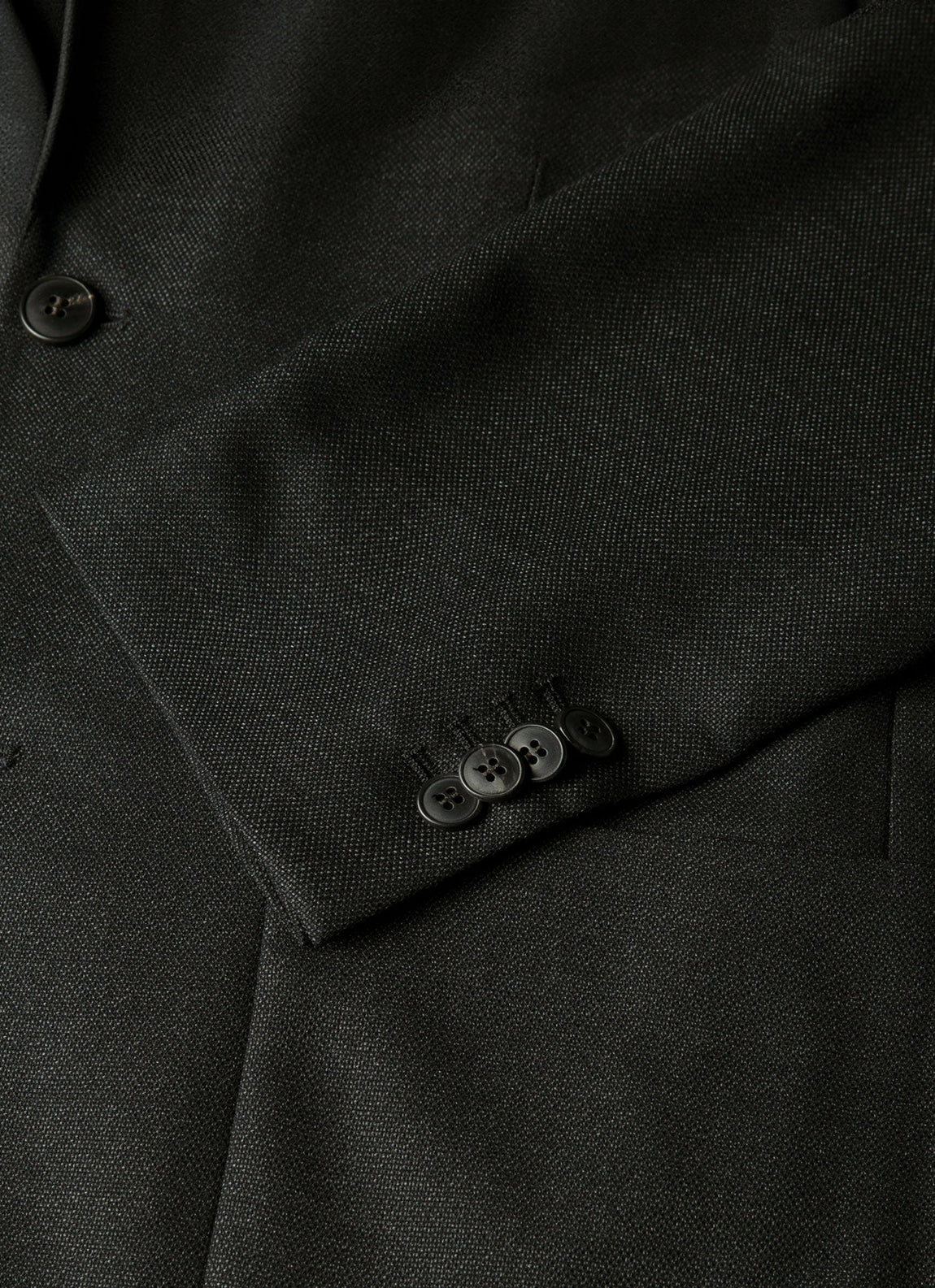 Men's Lightweight Travel Wool Two-Piece Suit in Dark Charcoal Melange