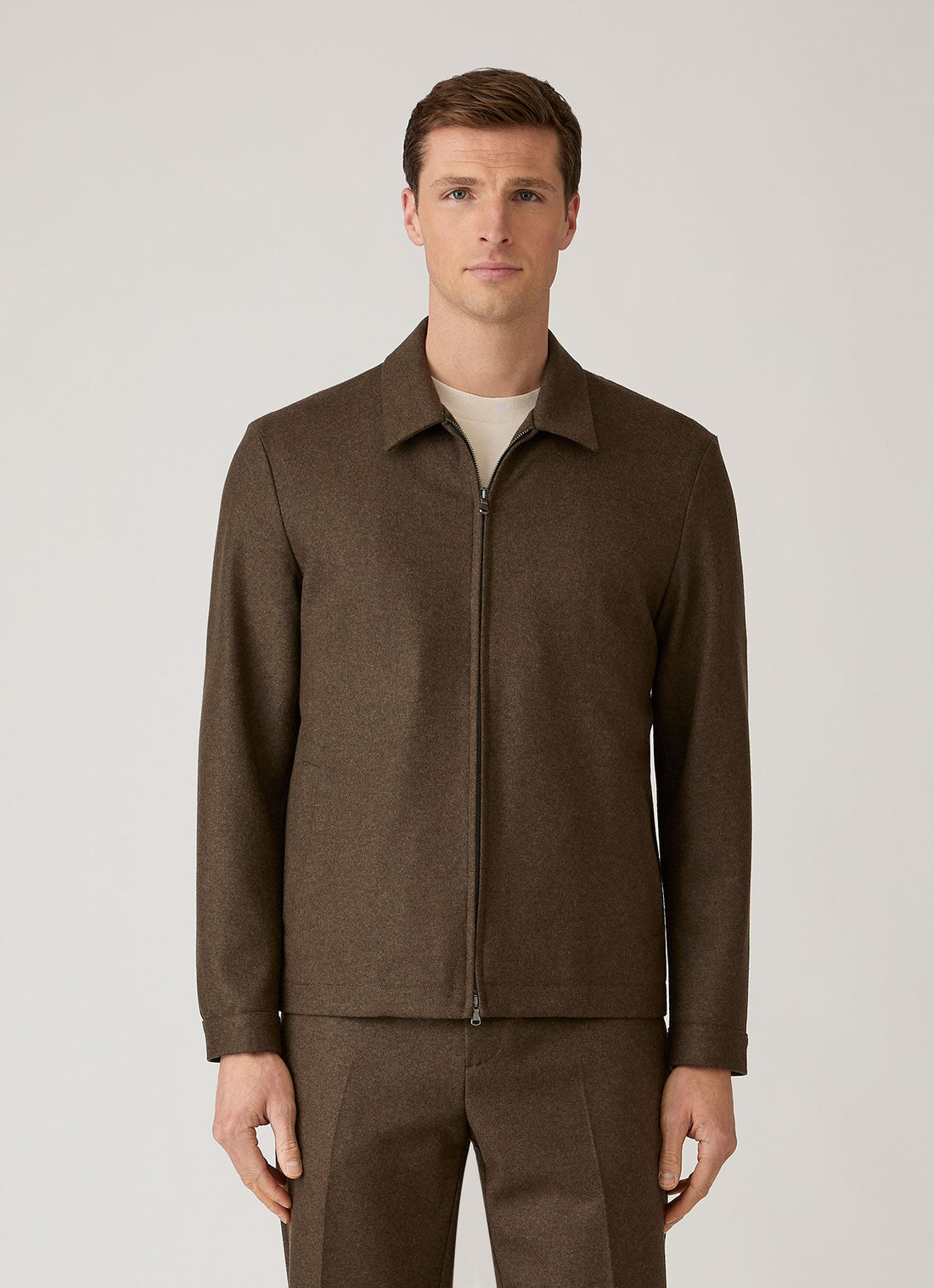 Boiled Wool Harrington Jacket