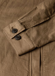 Men's Cotton Linen Jacket in Dark Cedar