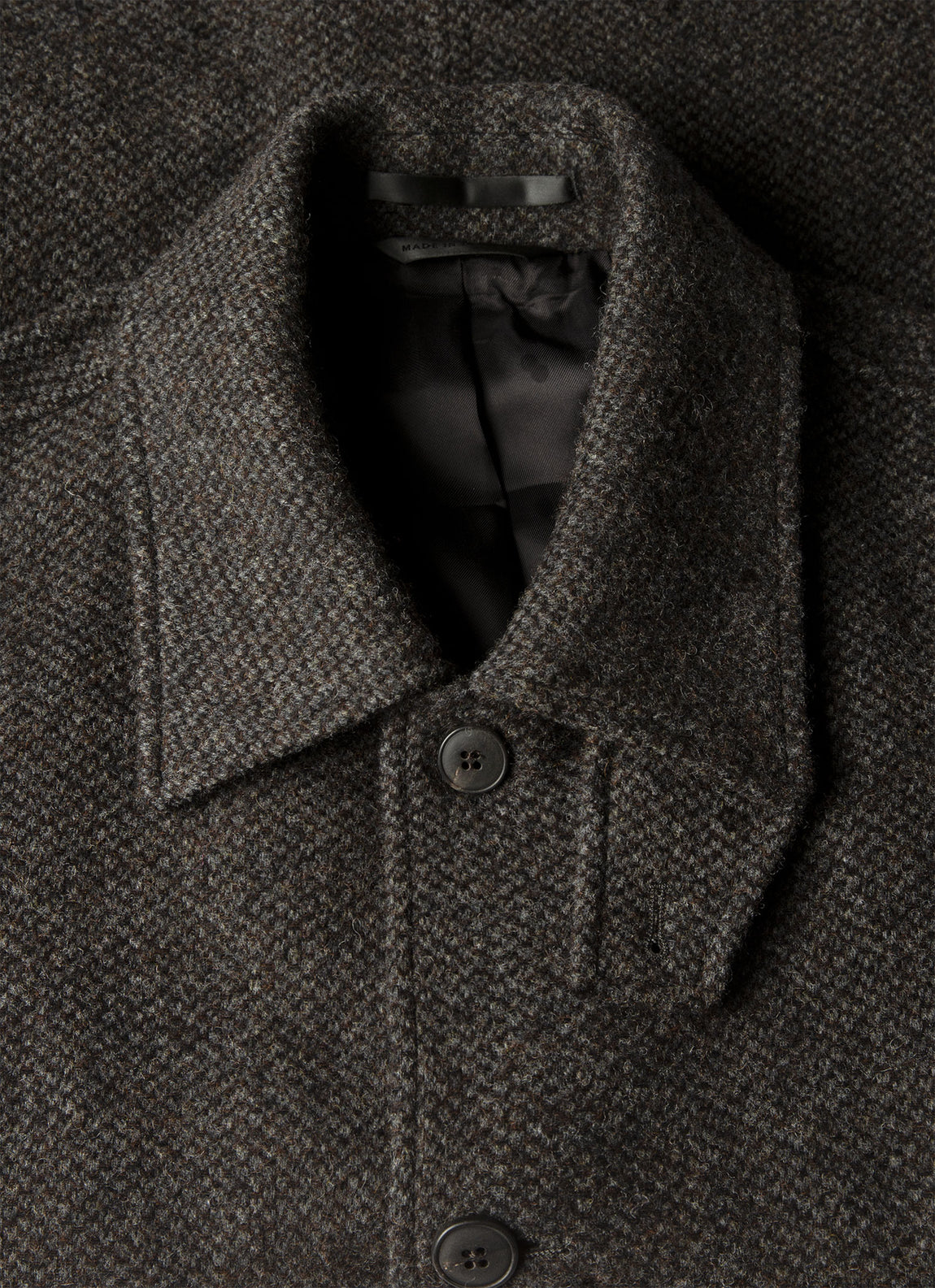 Men's Tweed Field Jacket in Dark Charcoal