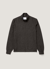 Men's Donegal Tweed Zip Jacket in Anthracite Melange
