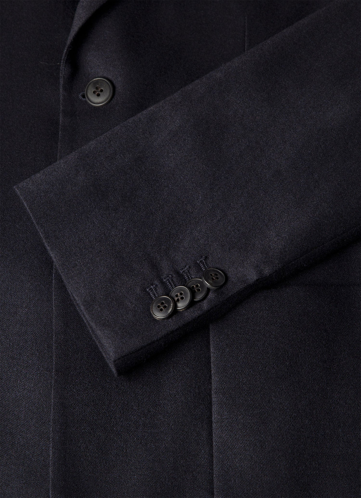 Men's Wool Cashmere Flannel Two-Piece Suit in Navy