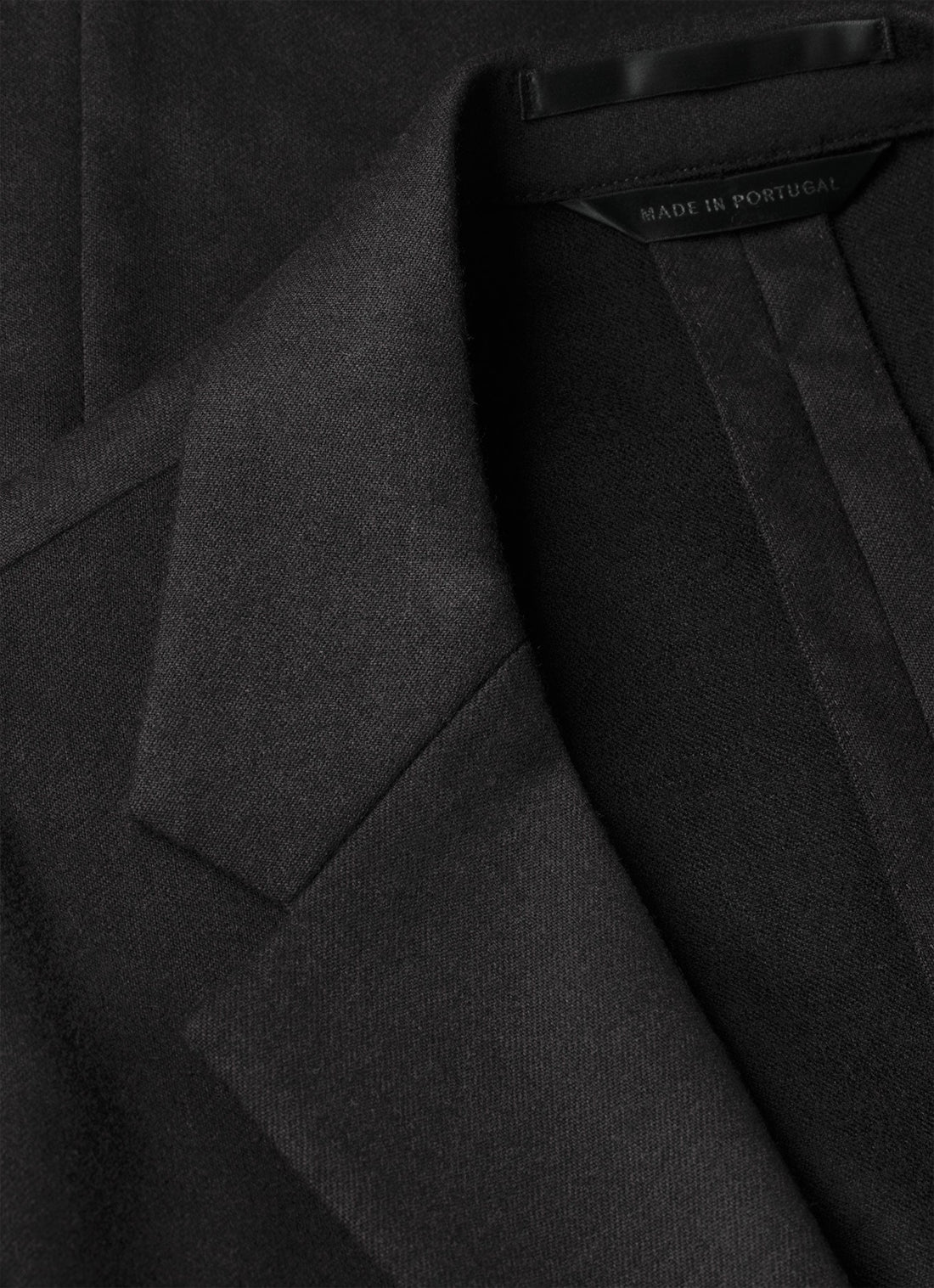 Men's Wool Cashmere Flannel Blazer in Charcoal Melange