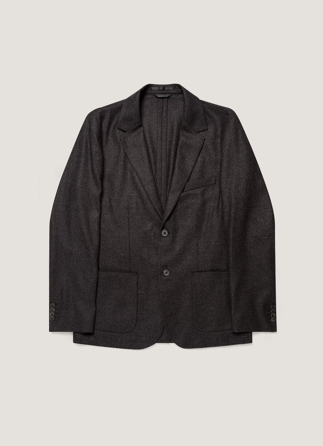 Men's Wool Silk Tweed Blazer in Anthracite