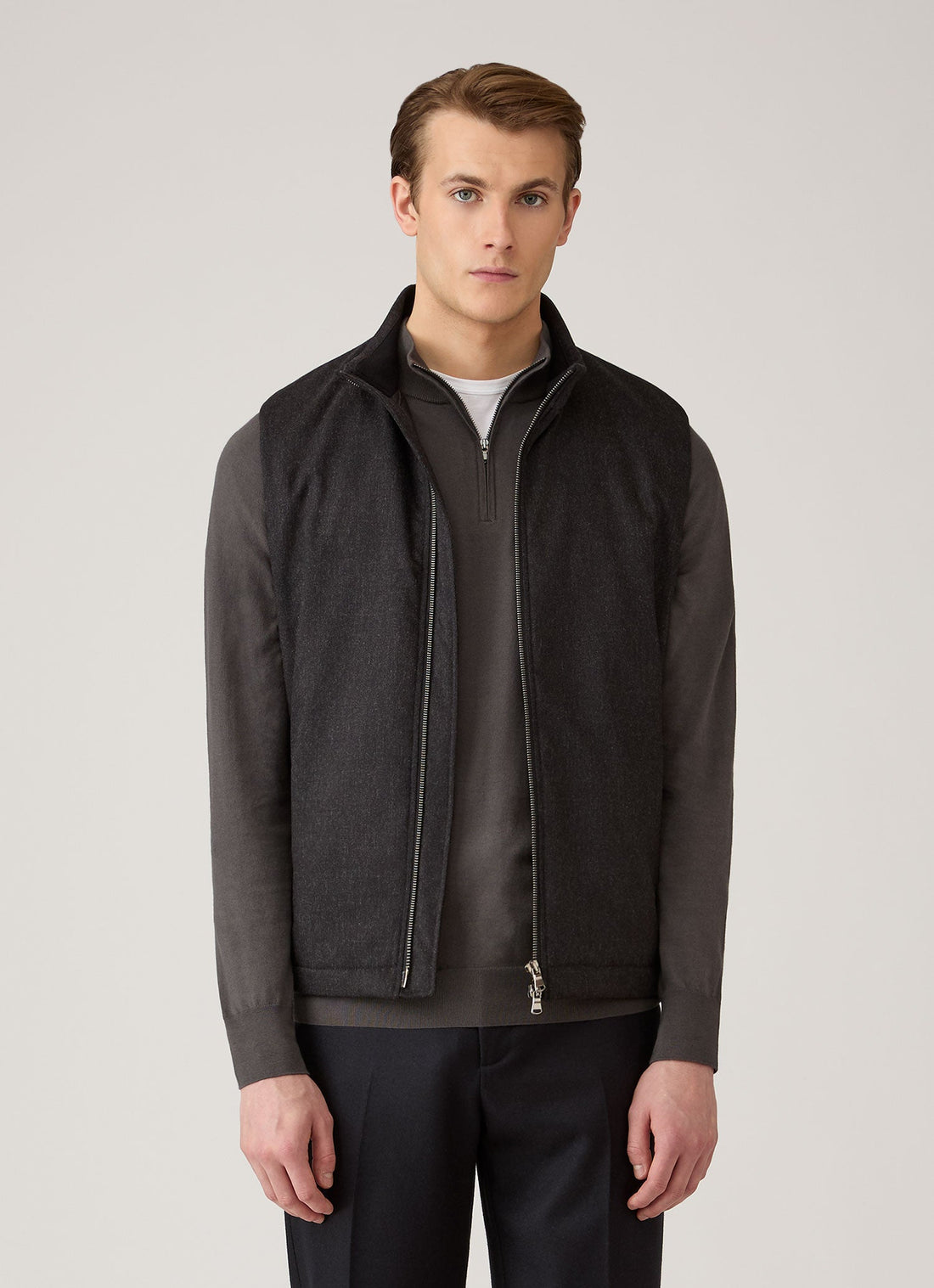 Wool Cashmere Flannel Gilet
