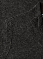 Men's Merino Cotton Double Faced Gilet in Dark Charcoal Melange