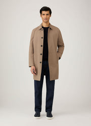 Men's Lambswool Crew Neck Jumper in Dark Navy Mouline