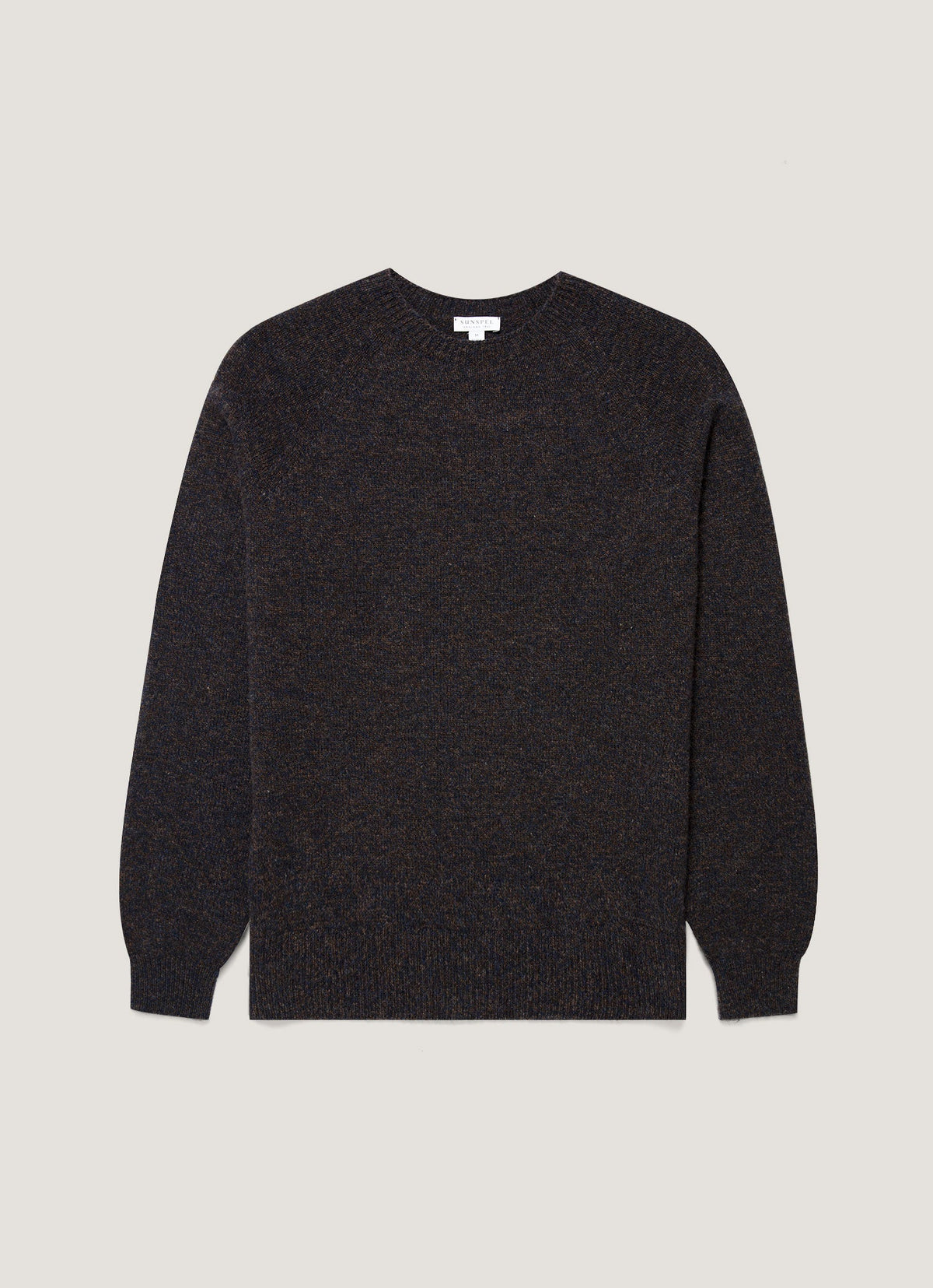 Men's Lambswool Crew Neck Jumper in Midnight Navy Twist