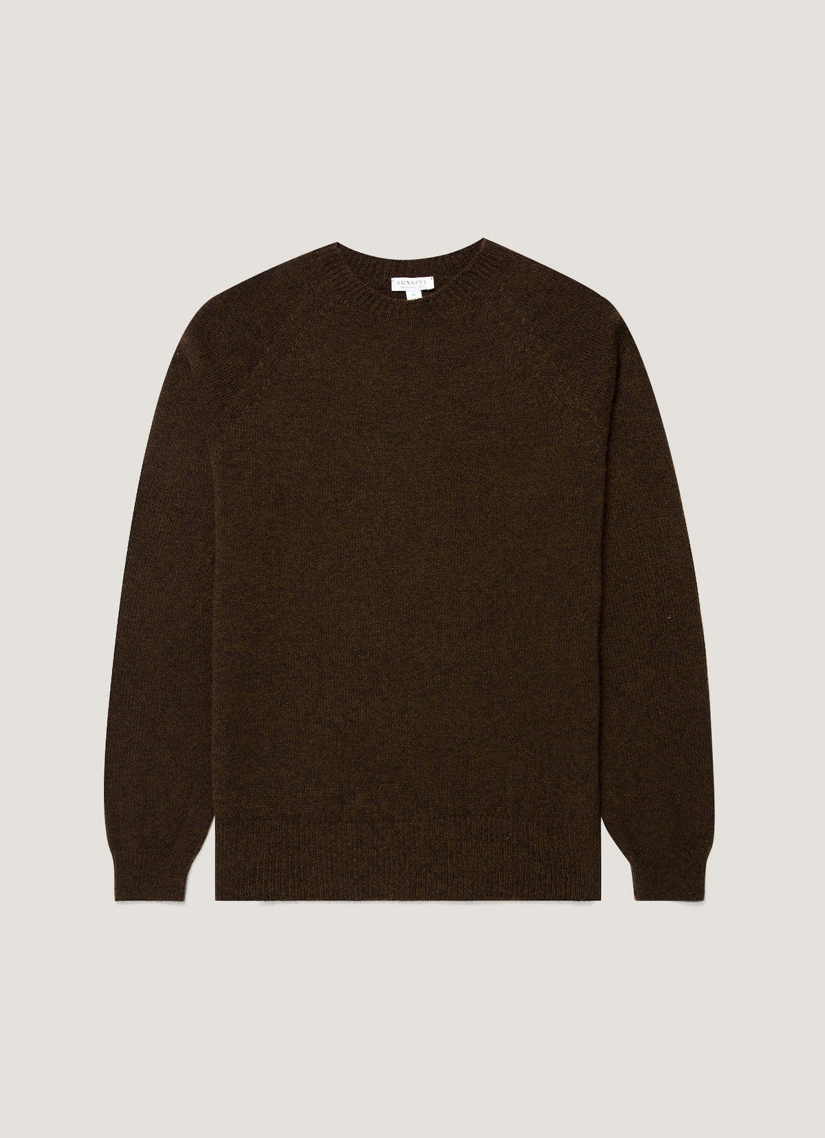 Men's Lambswool Crew Neck Jumper in Loden Green Twist